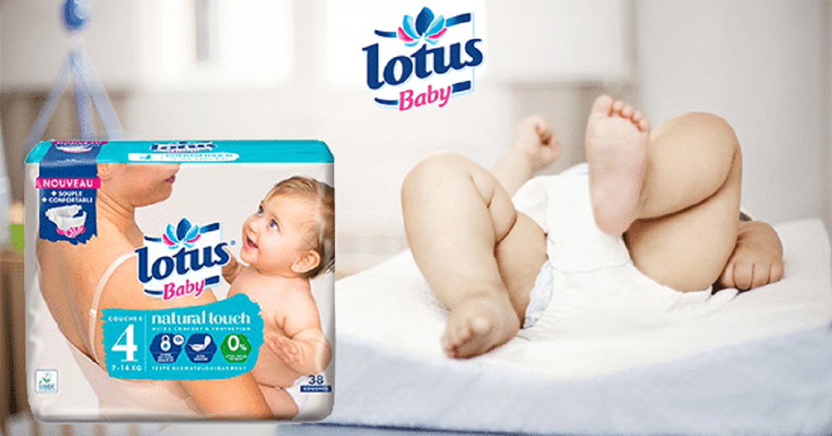 150 paquets de Couches Lotus Baby Natural Touch à tester – Mes échantillons  Gratuits