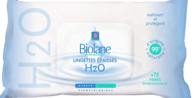 lingettes nettoyantes epaisses h2o biolane