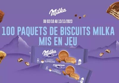100 paquets de biscuits Milka a gagner