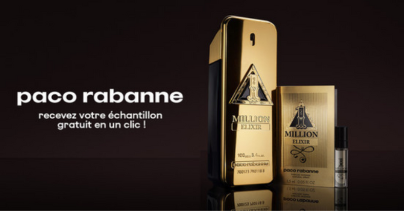 echantillons gratuits paco rabanne parfum 1 million elixir homme