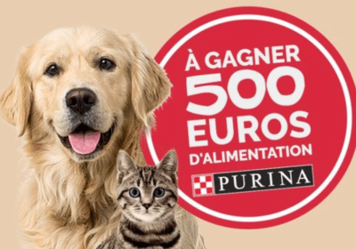 Jeu Concours Purina Remportez 500 euros de croquettes Purina