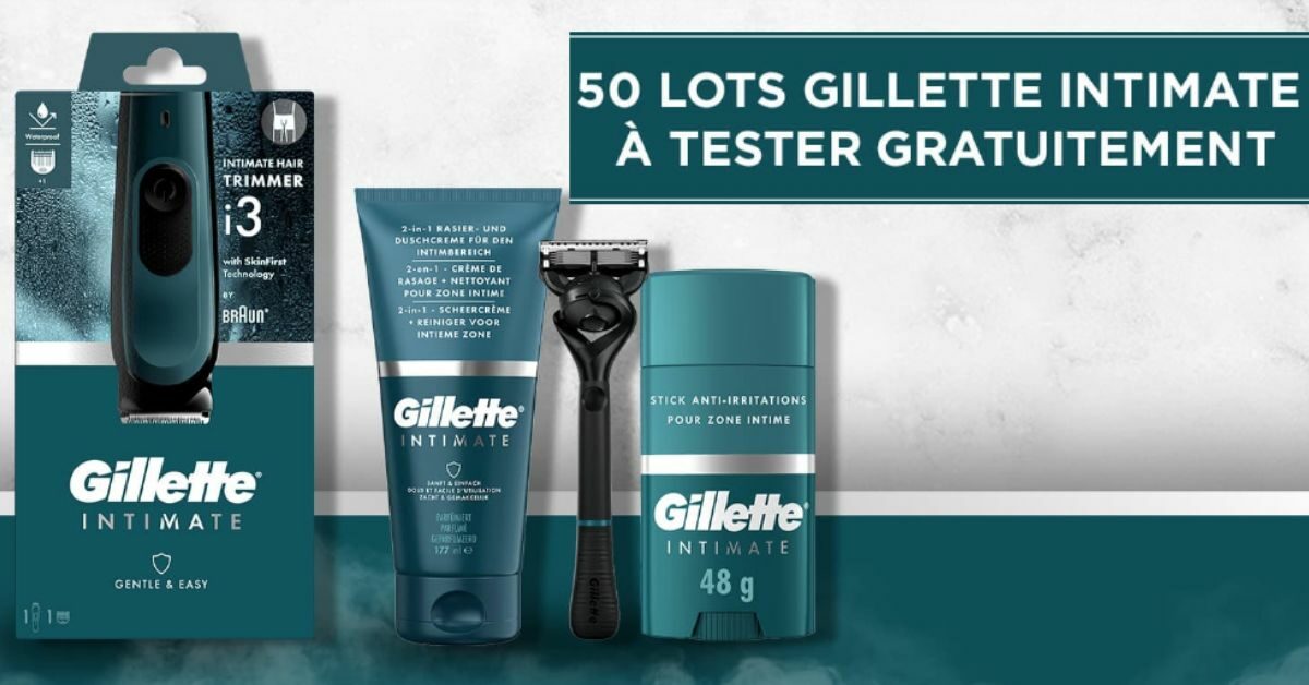 Envie de Plus 50 routines depilation Gillette Intimate a tester GRATUITEMENT