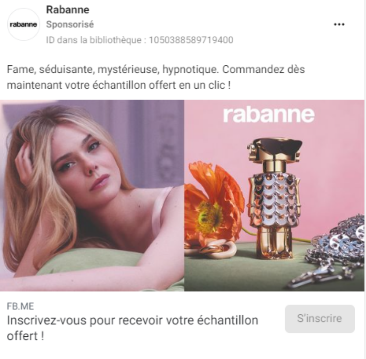 Echantillons GRATUITS du parfum Fame de Paco Rabanne1