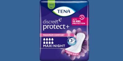 Commandez vos echantillons gratuits des Serviettes TENA Discreet Protect 1