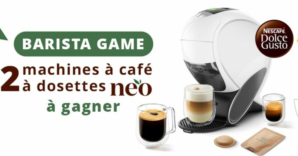 2 machines a cafe Neo de Dolce Gusto a gagner 1